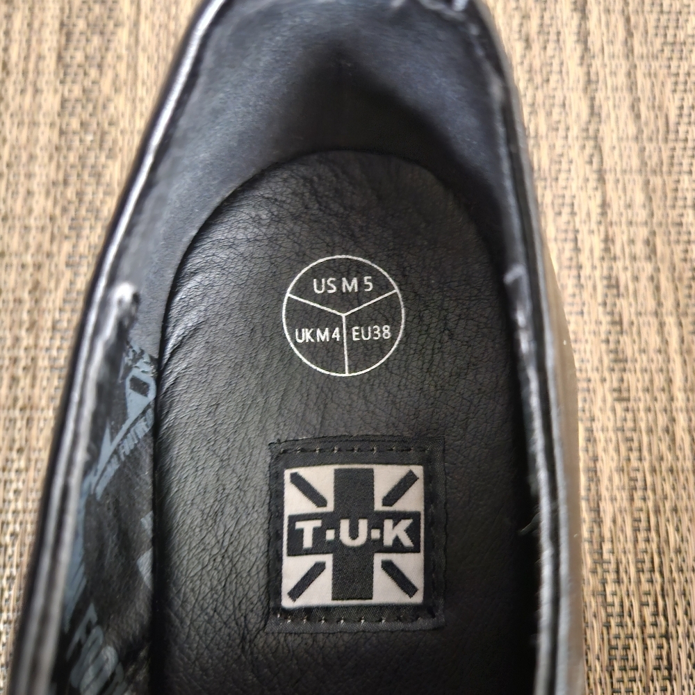 TUK Footwear Pointed Buckle Creepers Men's 5 Women's 7 Leather A8520 Punk - Picture 8 of 10
